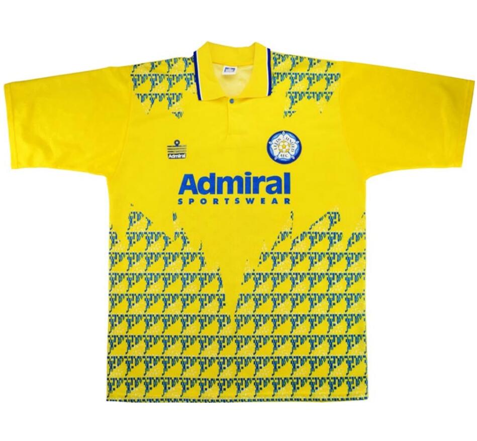 1992-93 Leeds United Retro Away Kit Soccer Jersey